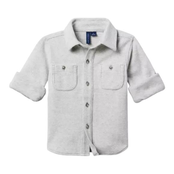 🆕 Janie and Jack NWT “The Sweater Shirt.” Gray Heather. Size 8 - Picture 2 of 3